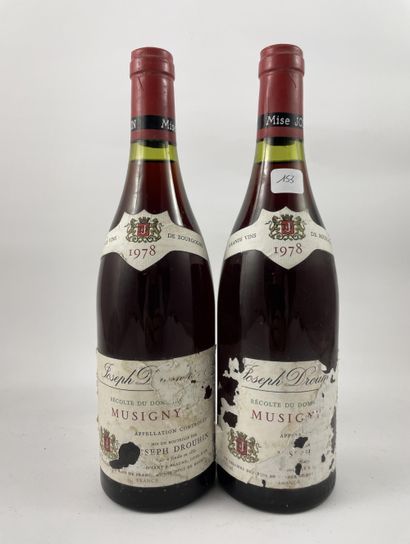 2 btls Musigny 1978 - Drouhin (étiquettes...