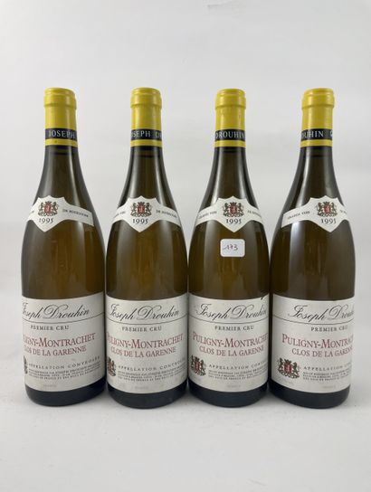 4 btls Puligny-Montrachet 1995 - Clos de...
