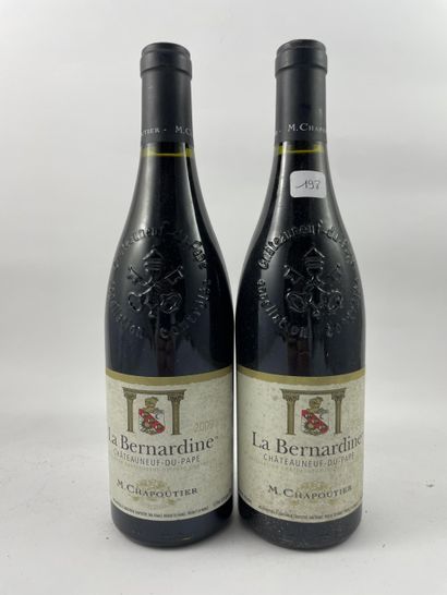 2 btls Châteauneuf-du-Pape 2009 - La Bernardine...