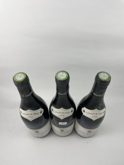 3 btls Hermitage 1988 - Monier de la Sizeranne...