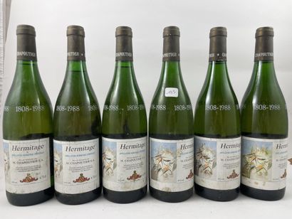 6 btls Hermitage (blanc) 1986 - 1808-1988...