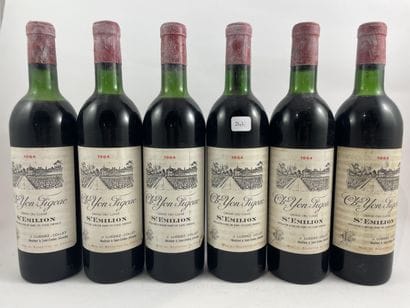 7 btls Château Yon-Figeac 1964 - Saint-Emilion...