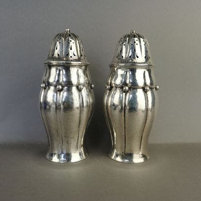 PAIR OF SAUPOUDROS in silver (800). DENMARK,...