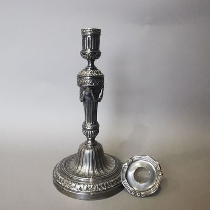 FLAMBEAU ET BOBECHE in silver (950). PARIS,...