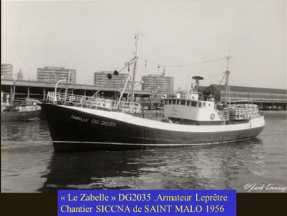 Shipyard model. Side fishing trawler ZABELLE....