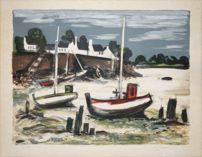 REYNIER Gérard, born 1940
Breton harbor at...
