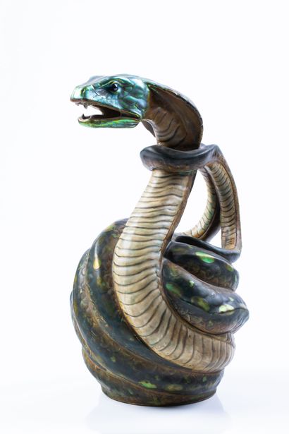 Vilmos ZSOLNAY à PECS (1840-1900)
Serpent,...