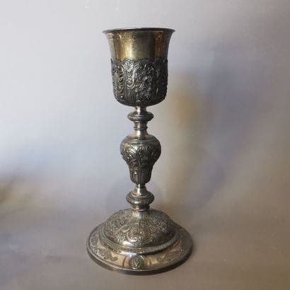 Silver CALICE, gilt silver bowl (950). PARIS,...