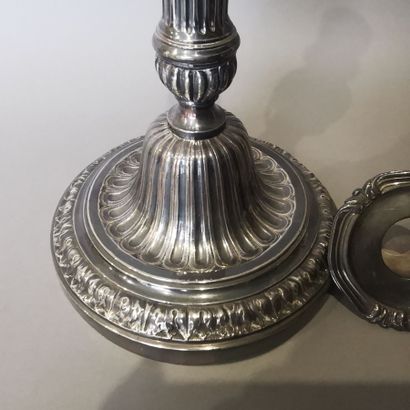 FLAMBEAU ET BOBECHE in silver (950). PARIS,...