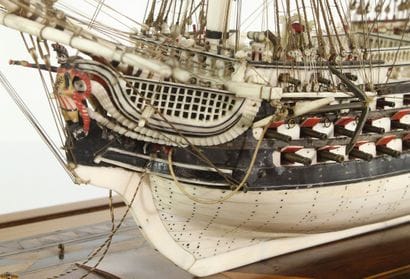 Pontoon model of a three-deck ship of the...