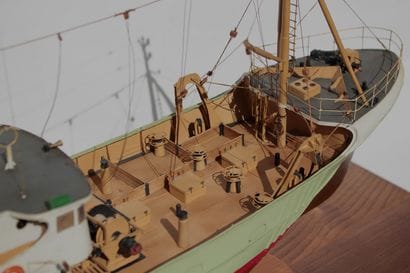 Shipyard model. Side fishing trawler ZABELLE....
