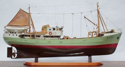 Shipyard model. Side fishing trawler ZABELLE....