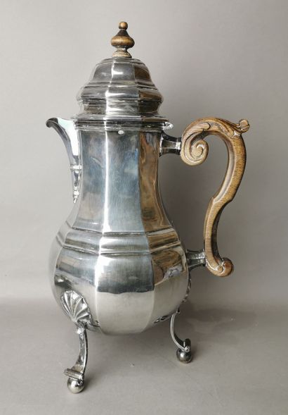 CHOCOLATIERE in silver. TOURNAI (Belgium),...