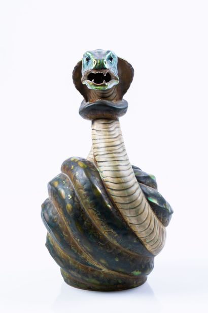 Vilmos ZSOLNAY à PECS (1840-1900)
Serpent,...