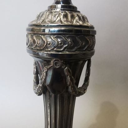 FLAMBEAU ET BOBECHE in silver (950). PARIS,...