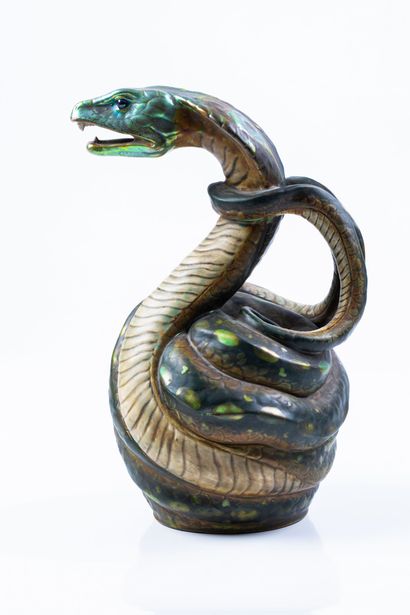 Vilmos ZSOLNAY à PECS (1840-1900)
Serpent,...