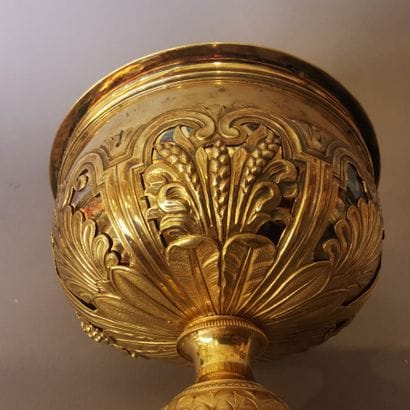 Gilt silver CIBOIRE (950). PARIS, 1819-1838....