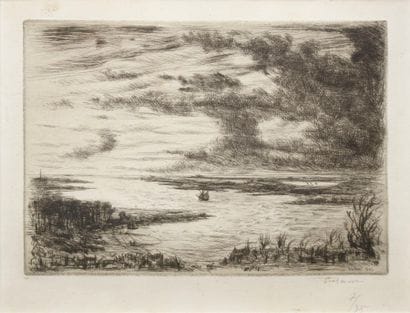 FRELAUT Jean, 1879-1954
Marine, 1943
etching,...