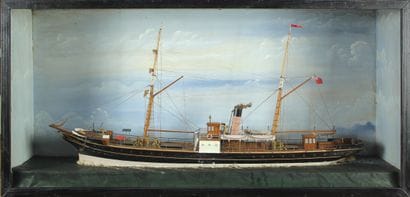 Wall-mounted diorama depicting the mixed...