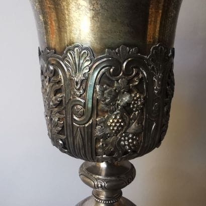 Silver CALICE, gilt silver bowl (950). PARIS,...