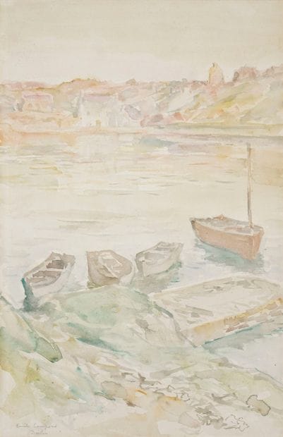 COMPARD Emile, 1900-1977
Jetée aux barques,...