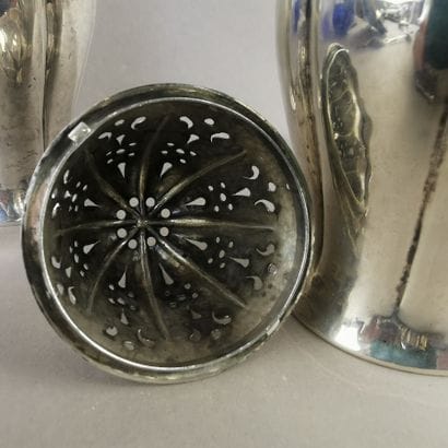 PAIR OF SAUPOUDROS in silver (800). DENMARK,...