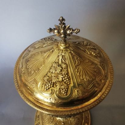 Gilt silver CIBOIRE (950). PARIS, 1819-1838....