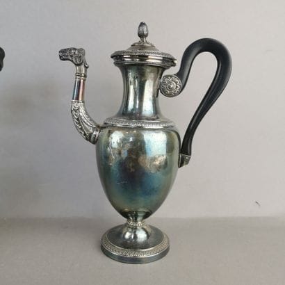 Silver CAFETIERE (950). PARIS, 1809-1819....