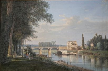 late 19th century SCHOOL
The Seine at Chatou
oil...