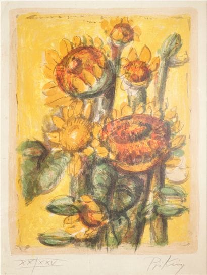 PRIKING Franz, 1929-1979
Sunflowers
color...