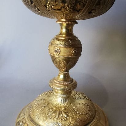 Gilt silver CIBOIRE (950). PARIS, 1819-1838....