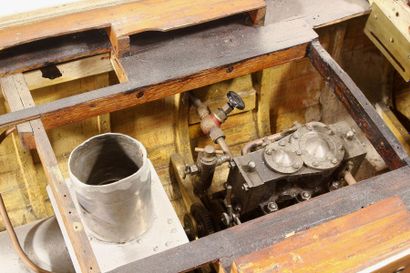 Sailing model of an ocean liner. Wooden hull...