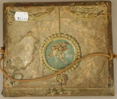 Paperolles reliquary frame with a central...
