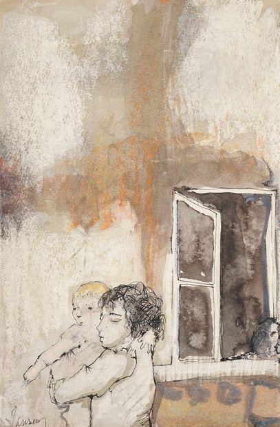 JANSEM Jean, 1920-2013
Mother and child at...