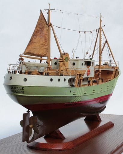 Shipyard model. Side fishing trawler ZABELLE....