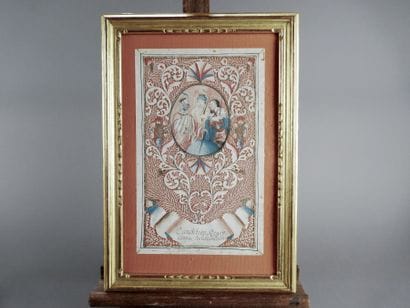 Canivet and gouache paper depicting the Three...
