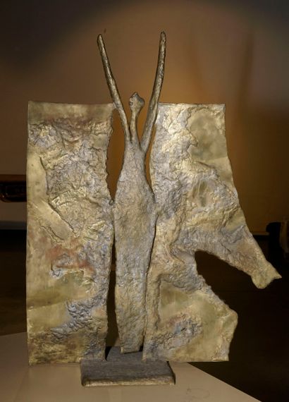 MANOLI Pierre, 1927-2001
Butterfly Woman
bronze...