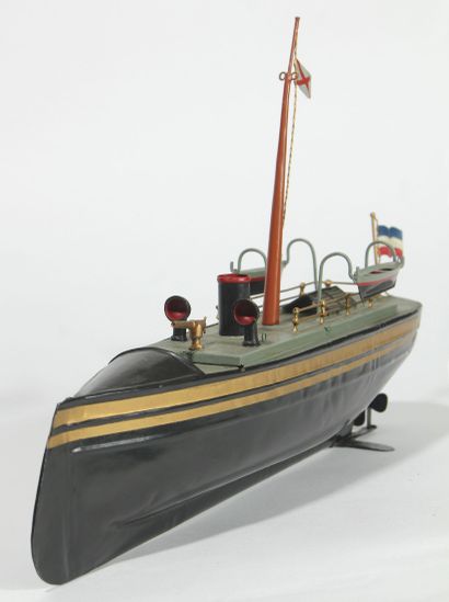 HELLER et COUDRAY Bateau Jouet Canonnière...