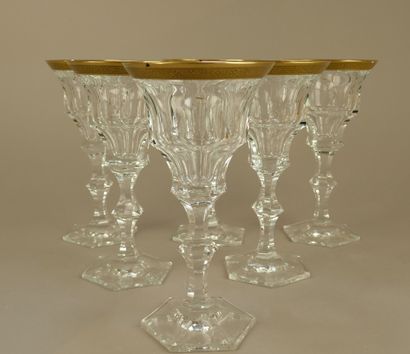 MOSER
Suite de six verres en cristal taillé...