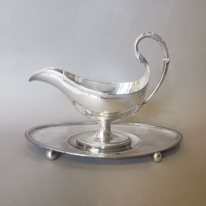 SILVER SAUCIERE AND SLEEPER (950). PARIS,...