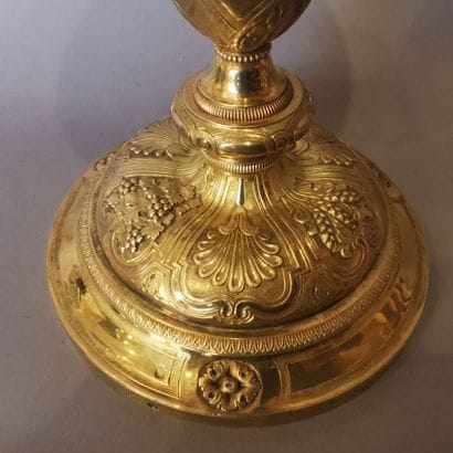 Gilt silver CIBOIRE (950). PARIS, 1819-1838....