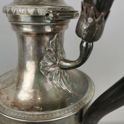 CAFETIERE in silver (950). PARIS, silversmith...
