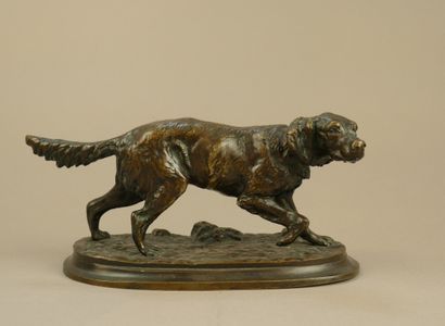 D'après P.J. MENE
Chien de chasse à l'arrêt
Bronze...