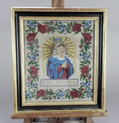 Colored pearl embroidery entitled 