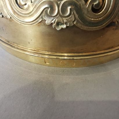 Gilt silver CIBOIRE (950). PARIS, 1819-1838....