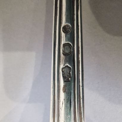 Silver LOUCHE (950). PARIS, 1789. Filet pattern,...