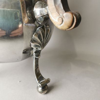 CHOCOLATIERE in silver. TOURNAI (Belgium),...