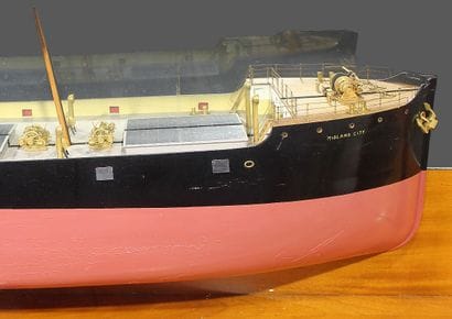 Shipyard half-hull - Shipowner's model of...
