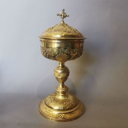 Gilt silver CIBOIRE (950). PARIS, 1819-1838....