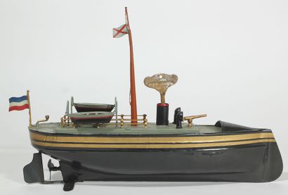 HELLER et COUDRAY Bateau Jouet Canonnière...